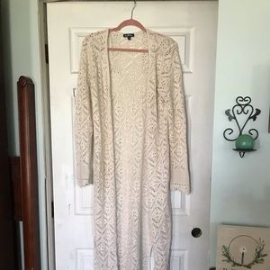 Long knit cardigan